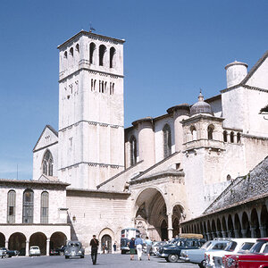 Assisi - Basilika San Francesco im Jahr 1965