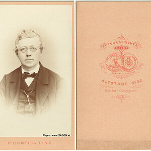 CdV Porträt eines Herrn, Salon Peter Conti um 1868