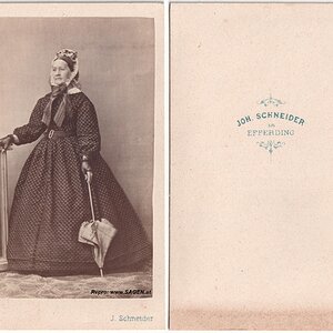 CdV Damenporträt Joh. Schneider Eferding 1860er Jahre