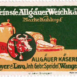 Reklamemarke Allgäuer Weichkäse