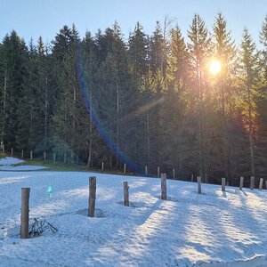 Wintersonne bei der Grögernalm in Faistenau