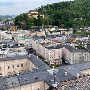 Salzburg vom Turm Franziskanerkirche