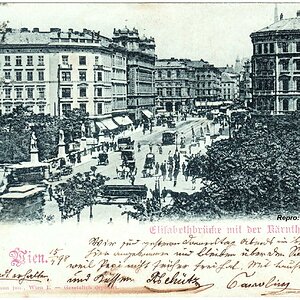 Wien, Elisabethbrücke mit der Kärntnerstraße