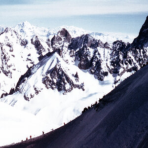 Grat an der Aiguille du Midi im Jahr 1985