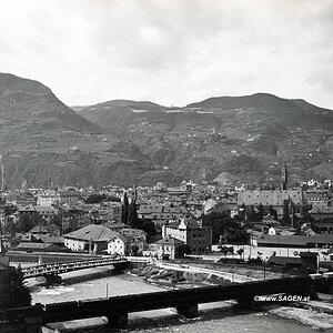 Blick von der Virgl auf Bozen kurz nach dem Jahr 1912