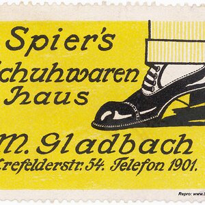 Reklamemarke Spiers Schuhwarenhaus Mönchengladbach
