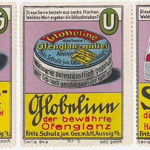 Reklamemarke Globus, Fritz Schulz jun. Aussig