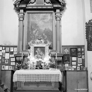 Votivbilder am Magdalenenaltar Polak Frauenkirche Kreuzgang, Brixen 1966