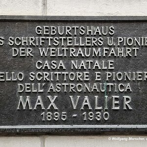 Gedenktafel Geburtshaus Max Valier Bozen