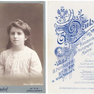 CdV Mädchenporträt, Atelier A. Deutsch, Wien im Jahr 1912