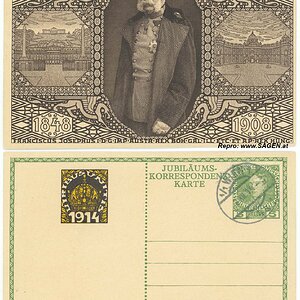 Postkarte 60. Regierungsjubiläum Kaiser Franz Joseph I.