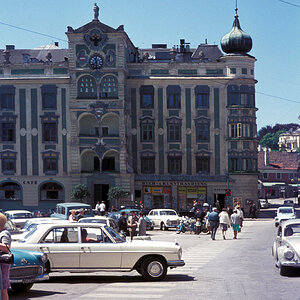 Gmunden Rathausplatz um 1960