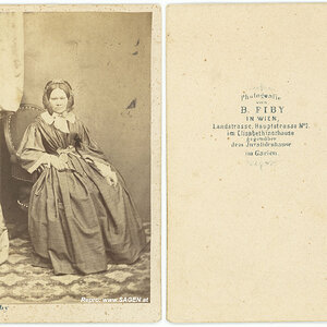 CdV Porträt Dame, Atelier B. Fiby Wien 1860er Jahre