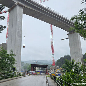 Gefährliche Baustelle: Aurachbrücke
