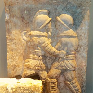 Gladiatorenrelief zu Ehren des Siegers Asteropios