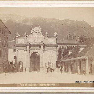 Innsbruck Triumphpforte, um 1885