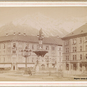 Innsbruck Rudolfsbrunnen (Bozner Platz), um 1885