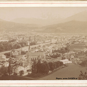 Innsbruck gegen Süden, um 1885