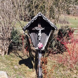 Wegkreuz in Obervierschach, Provinz Bozen