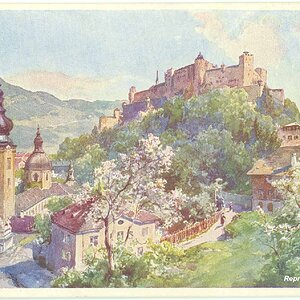 E. T. Compton, Salzburg vom Mönchsberg