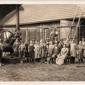 Dreschen Weibern, Oberösterreich 1928