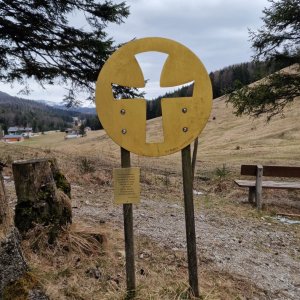 Pilgerkreuz am Weg nach Mariazell, am Gscheid