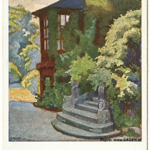 Künstlerkarte Wiener Kunst, Gartentreppe
