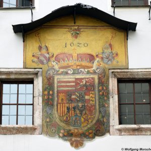 Rattenberg, Fresko mit Wappen