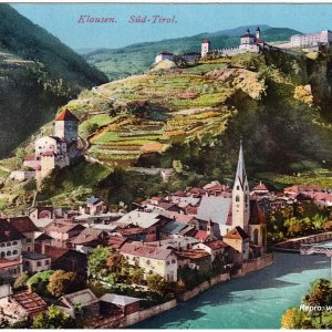 Blick auf Klausen (Südtirol) um 1912