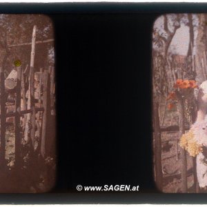 Autochrome Lumière Stereo - Herzerl in Kirchstetten 1924