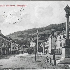 Gmünd in Kärnten, Hauptplatz im Jahr 1907