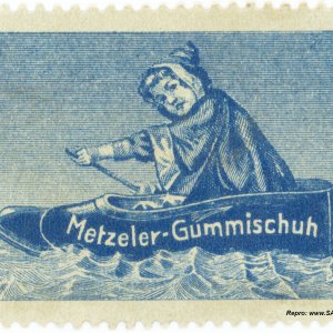 Reklamemarke Metzeler-Gummischuh