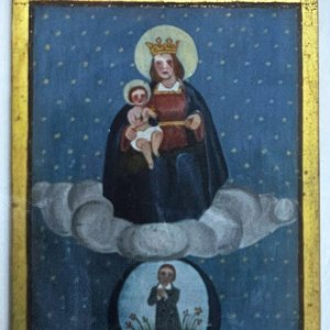 Votivbild Kloster Säben, Marienkapelle - Maria und Kind als Votant