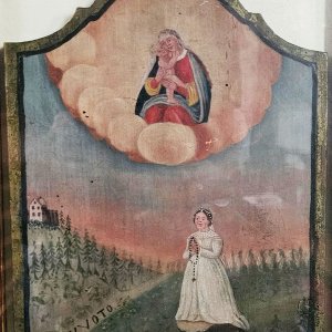 Wallfahrtskirche Maria Hilf – Kronburg, Votivbild 1859