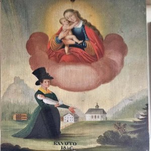 Wallfahrtskirche Maria Hilf – Kronburg, Votivbild 1846