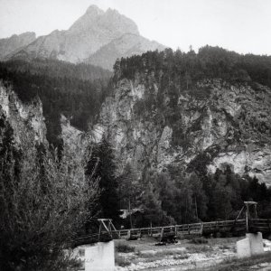 Galitzenschlucht und Draubrücke bei Amlach im Jahr 1951