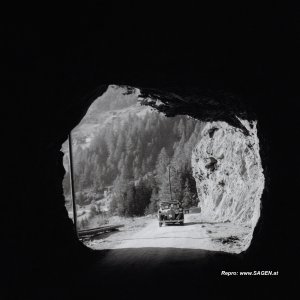 Straßentunnel im Virgental im Jahr 1951
