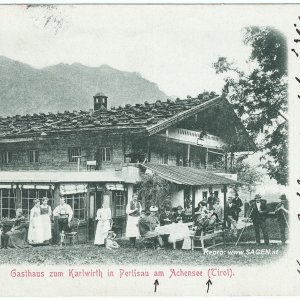 Gasthaus zum Karlwirt in Pertisau am Achensee, Tirol um 1900