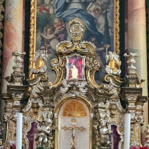 Maria Weißenstein, Hochaltar mit Gnadenbild Detailansicht