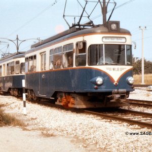 Badner Bahn bei Schöpfwerk im Jahr 1979