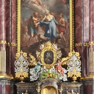 Pfarr- und Wallfahrtskirche Inzing, Hochaltar mit Gnadenbild