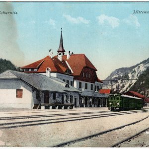 Bahnhof Scharnitz Mittenwaldbahn um 1918