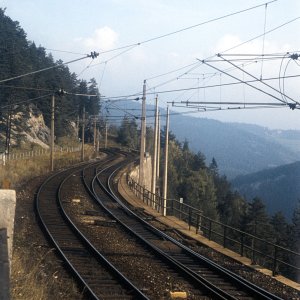Semmeringbahn Ausfahrt Bahnhof Semmering 1969