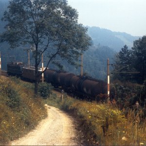 Semmeringbahn zwischen Breitenstein und Klamm im Jahr 1969