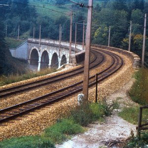 Semmeringbahn Wagnerviadukt im Jahr 1969
