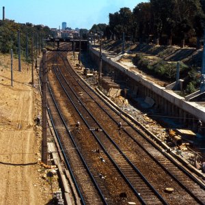 Südbahn Meidling im Umbau im Jahr 1971
