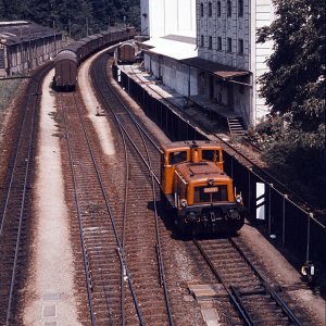 St. Pölten, Alpenbahnhof mit Mariazellerbahn 1973
