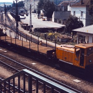 St. Pölten, Alpenbahnhof mit Mariazellerbahn 1973