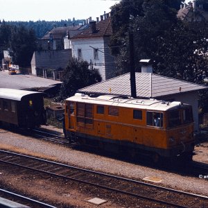 St. Pölten, Alpenbahnhof mit Mariazellerbahn 1973