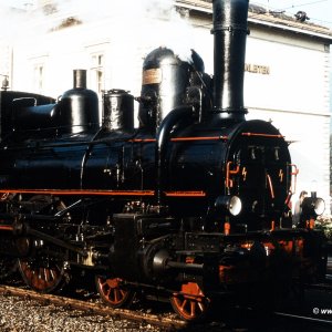 Bahnhof Frohnleiten, Dampflokomotive GKB 372, Morop Sonderzug 1973